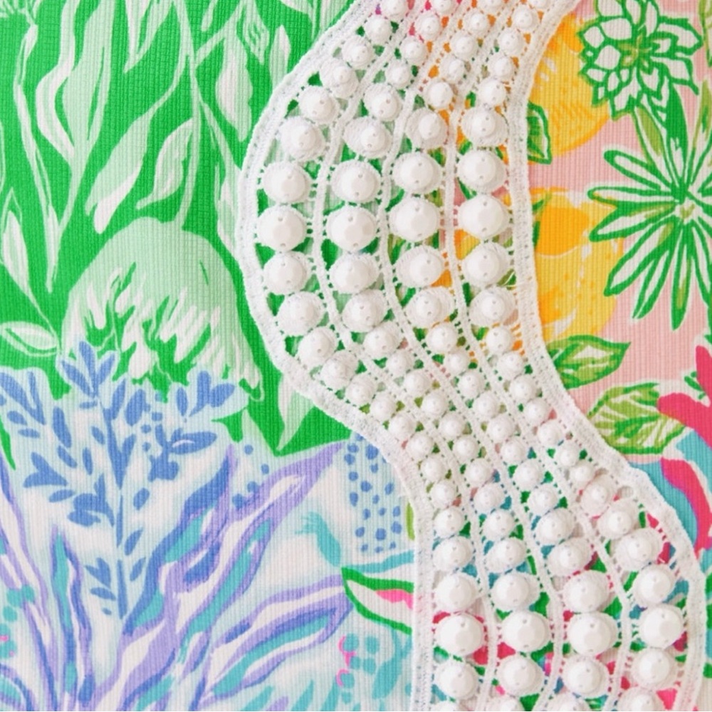 Lilly Pulitzer NWT SARABETH Stretch Maxi Dress BRIGHT DELIGHT PATCH sz 6 - Picture 4 of 5